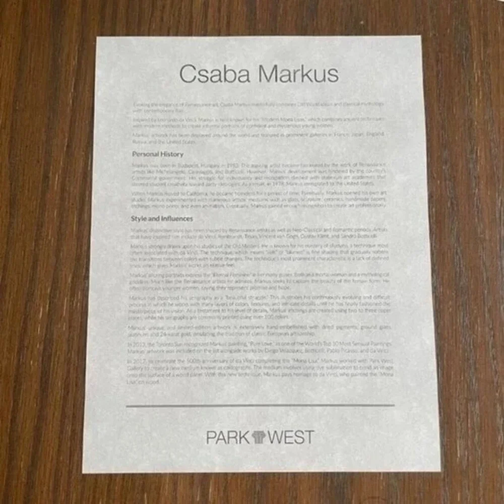 Kapricianna by Csaba Markus art print seriolithograph signed - Picture 2 of 3